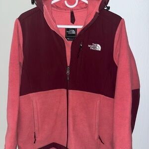 The North Face Women’s Pink and Burgundy Fleece Jacket